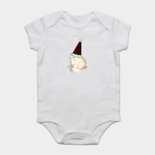 Santa Hat Meme Cat Baby Bodysuit